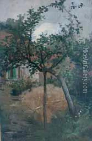 Alberi Cadenti Oil Painting - Alceste Campriani