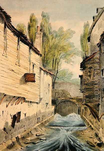 Knights Bridge, London, c.1825 Oil Painting - Giles Firman Phillips