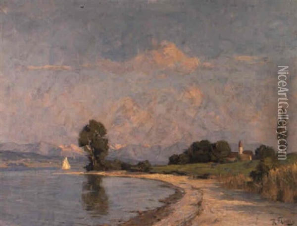 Bucht Am Ammersee Oil Painting - Robert Franz Curry