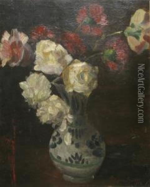 Vas Cu Flori Oil Painting - Ion Theodorescu Sion