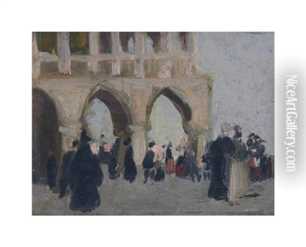 Doges Palace, Venice, C.1907 Oil Painting - Emanuel Phillips Fox