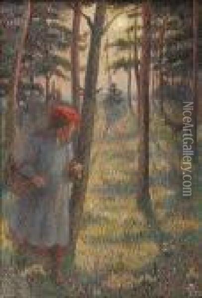 Le Petit Chaperon Rouge Oil Painting - Lucien Pissarro