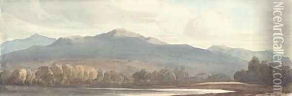 Cader Idris from near Dolgellau, North Wales Oil Painting - John Varley