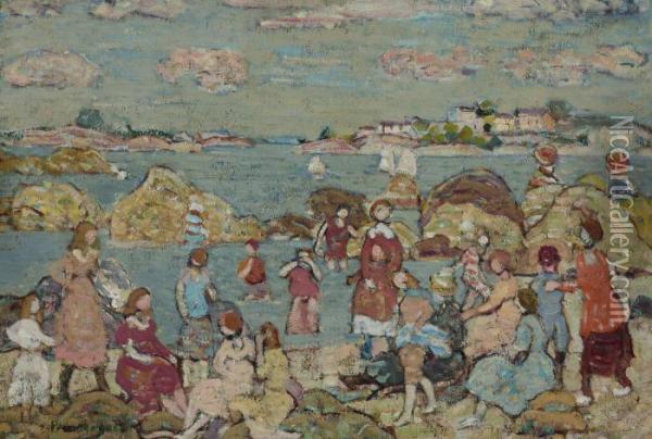 The Seashore Oil Painting - Maurice Brazil Prendergast
