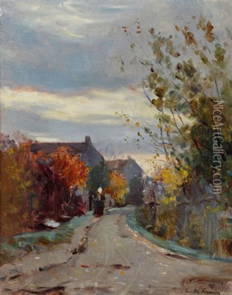La Route Animee Oil Painting - Claude Firmin