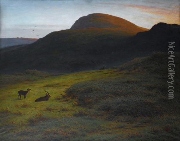 When Daylight Dies Oil Painting - Joseph Knight