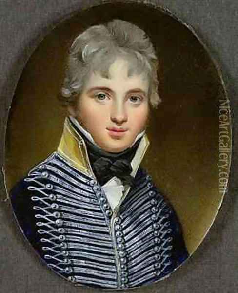Miniature of William Howe de Lancey Oil Painting - George Engleheart