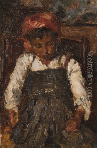 Peasant Oil Painting - Henrique Pousao