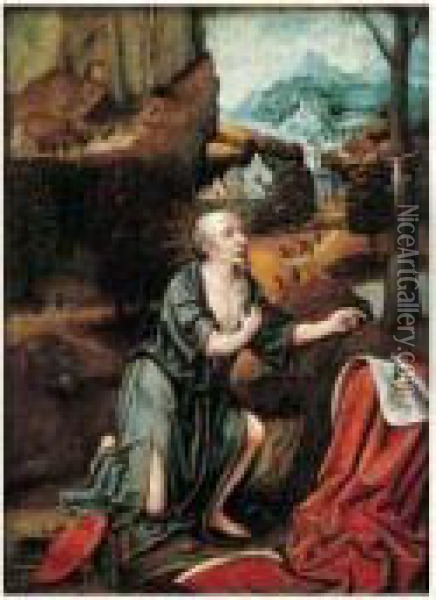 Saint Jerome Penitent Oil Painting - Lucas van Valckenborch