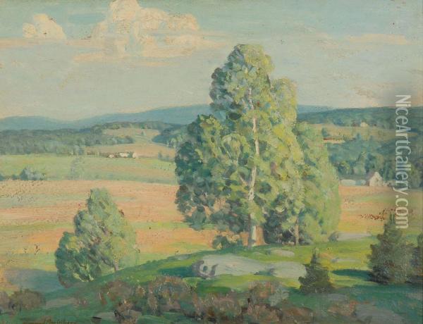 Pastoral Landscape With Distant Farm Oil Painting - Norwood Hodge Macgilvary