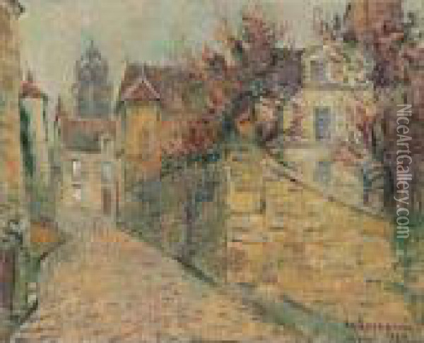 La Maison Des Soeurs, Pontoise Oil Painting - Gustave Loiseau