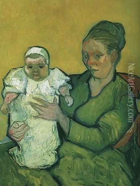 Mother Roulin With Her Baby Oil Painting - Vincent Van Gogh
