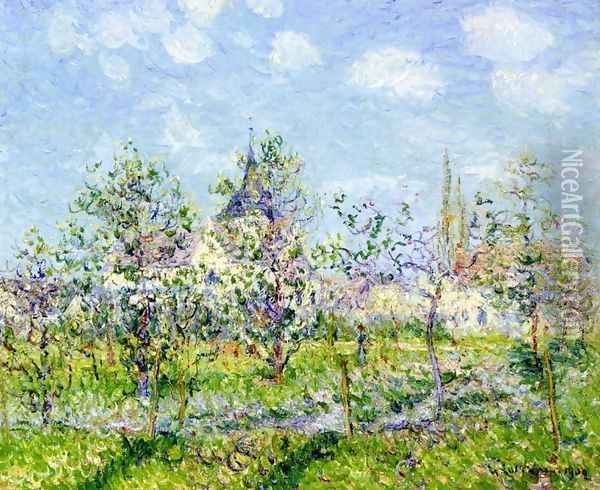 Flowering Orchard, Spring Oil Painting - Gustave Loiseau