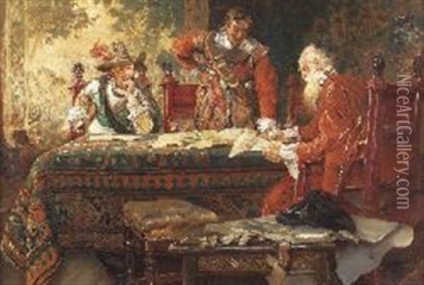 Affairs Of State Oil Painting - Edgar Bundy