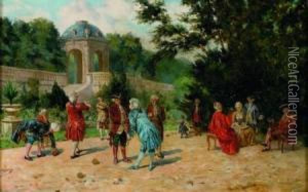 In The Gardens Oil Painting - Fedor Poppe