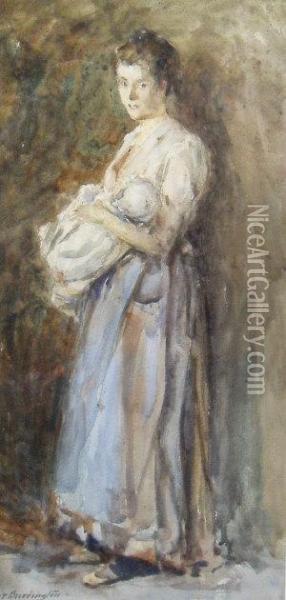 Portrait Of A Mother Oil Painting - Arthur Alfred Burrington