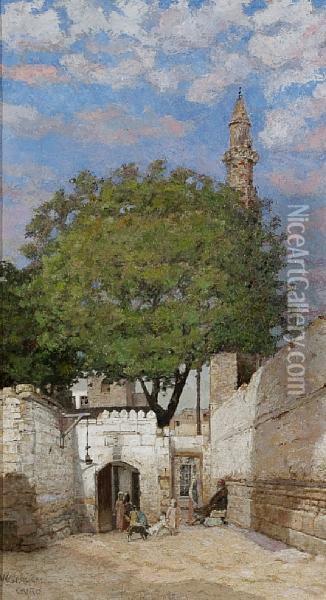 Street In Cairo Oil Painting - William Graham