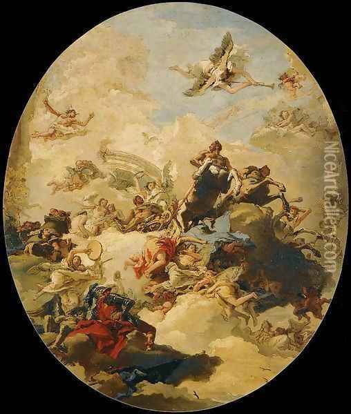 The Apotheosis of Hercules Oil Painting - Giovanni Domenico Tiepolo