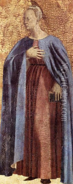Polyptych of the Misericordia Virgin Annunciate Oil Painting - Piero della Francesca
