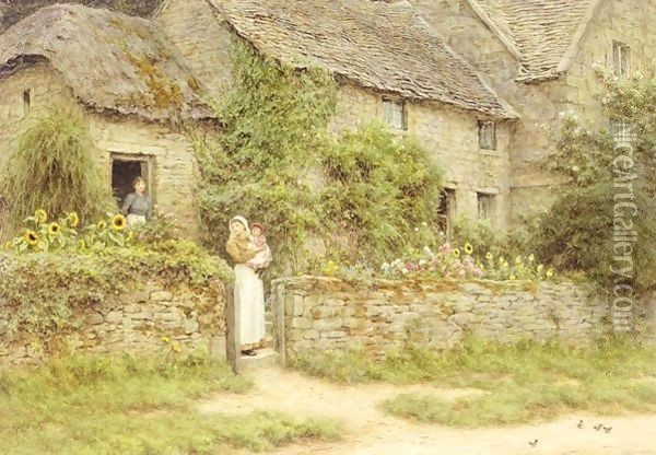 Whittington, Gloucestershire Oil Painting - Helen Mary Elizabeth Allingham