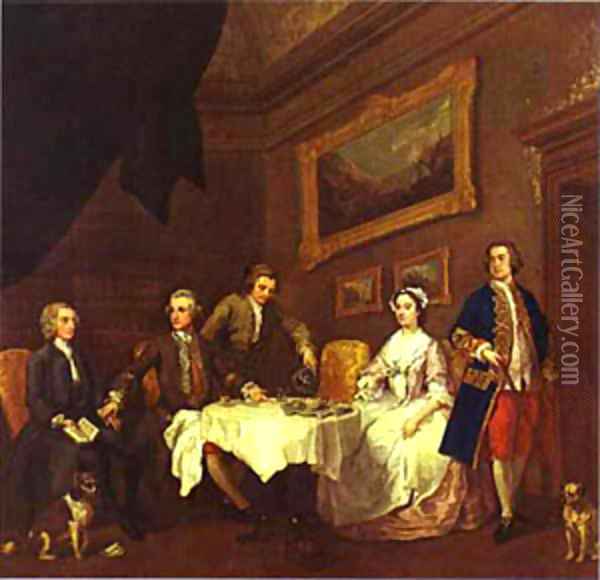 The Strode Family 1738-1742 Oil Painting - William Hogarth