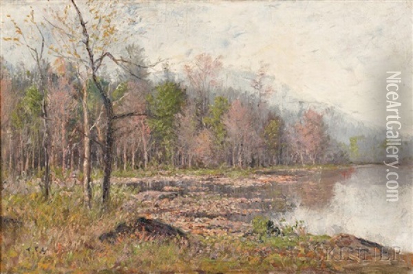 Autumn Marsh Oil Painting - Theodore Clement Steele