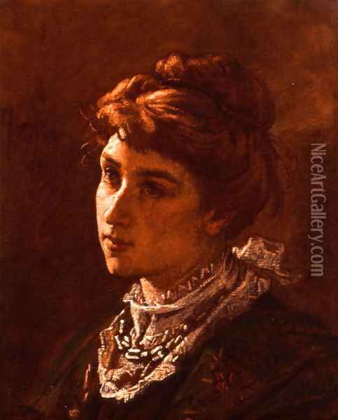Madame de Brunecke Oil Painting - Thomas Couture