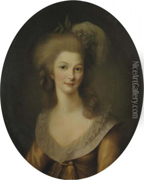 Portrait De Marie-therese-louise De Savoie-carignan Oil Painting - Marie-Victoire Lemoine
