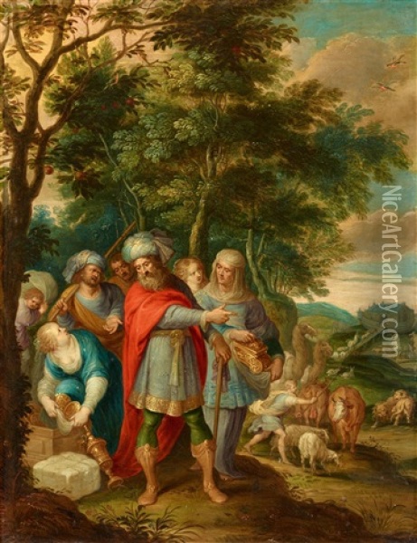 Noah And The Ark Oil Painting - Frans Wouters