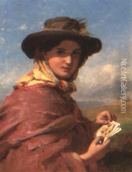 The Fortune Teller Oil Painting - James John Hill