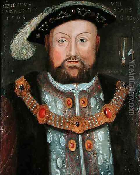 Henry VIII 1491-1547 2 Oil Painting - Hans Holbein the Younger