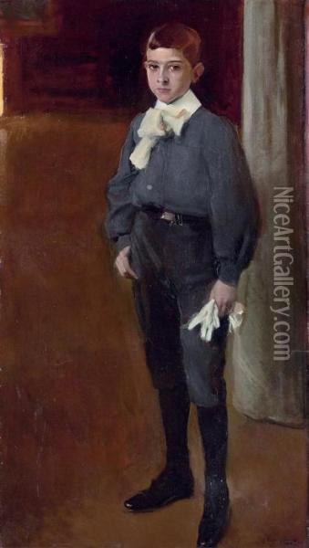 Retrato Del Nino Jose Maria Suarez Oil Painting - Joaquin Sorolla Y Bastida