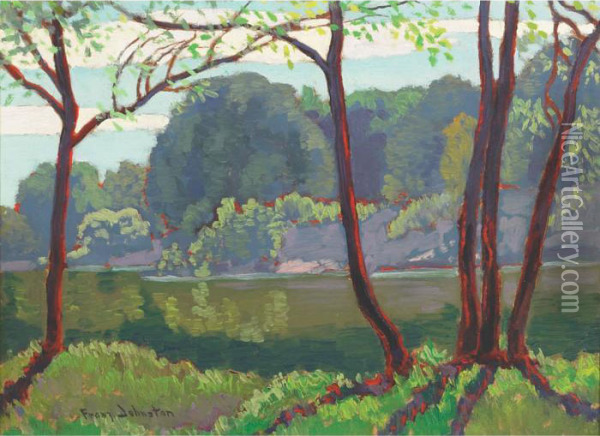 Spring Landscape Oil Painting - Franz Hans Johnston