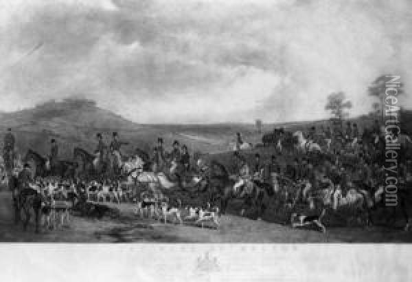 The Meet At Melton, (schwerdt Iii), 84 , By W. Humphrys Oil Painting - Sir Francis Grant