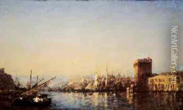 Le Vieux Port De Marseille Oil Painting - Felix Ziem