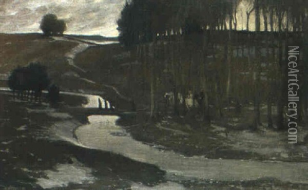 Der Trauerzug Oil Painting - Rudolf Loew
