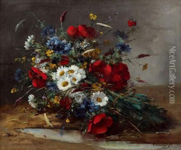 Jetee De Fleurs Oil Painting - Eugene Henri Cauchois