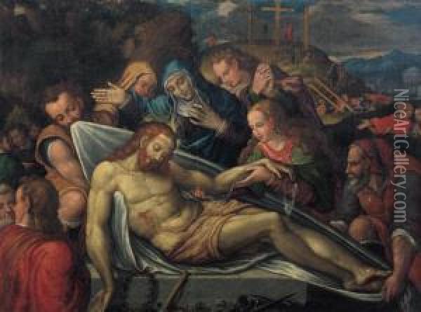 Deposizione Di Cristo Oil Painting - Ercole Ramazzani