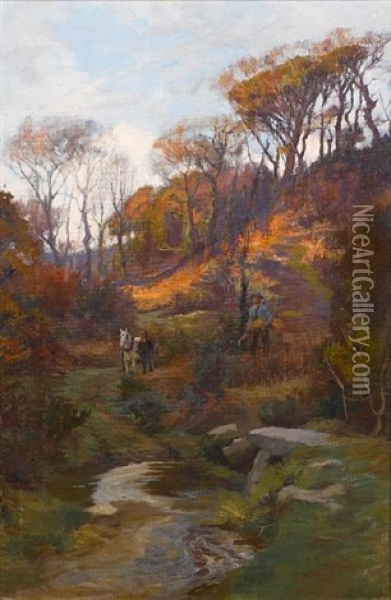 The Path To The Village Oil Painting - Elizabeth Adela Forbes