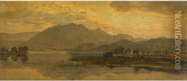 Ben Venice From Loch Achray Oil Painting - Alexander Jnr. Fraser