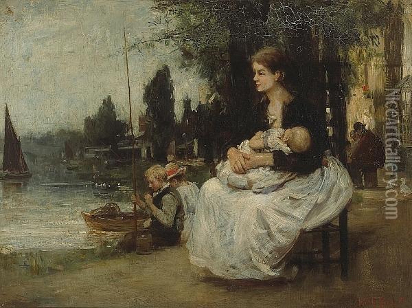The Waterman's Wife Oil Painting - John Robertson Reid