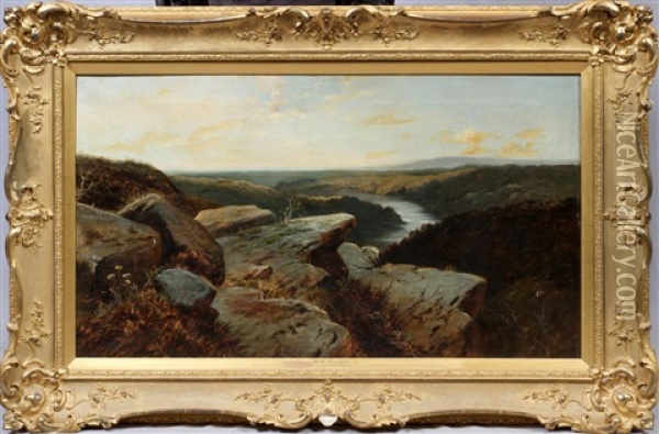 On The Trent Oil Painting - Edmund John Niemann