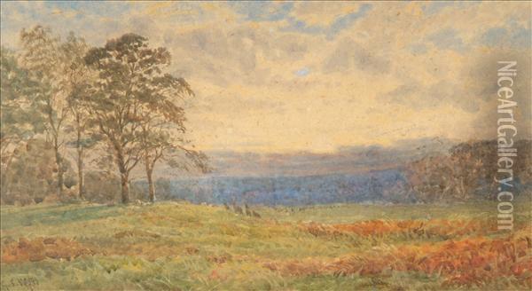 An Extensive Landscape Oil Painting - George Stanfield Walters