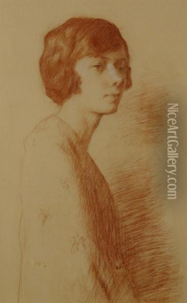 Portrait Of A Woman Oil Painting - Philip Leslie Hale
