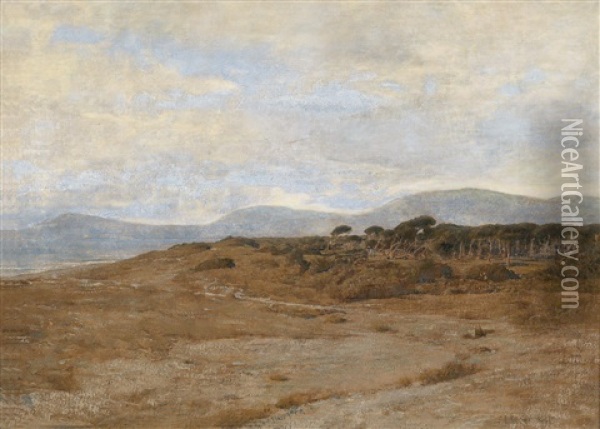 Landschaft Bei Rom Oil Painting - Giulio Aristide Sartorio