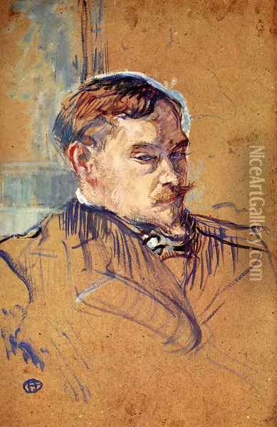 The writer Romain Coolus Oil Painting - Henri De Toulouse-Lautrec
