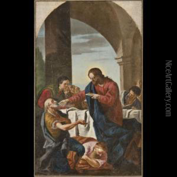 Il Sacramento Dell'eucarestia Oil Painting - Fra Felice Giuseppe Cignaroli