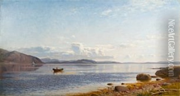 Udenfor Hardanger Oil Painting - Amaldus Clarin Nielsen