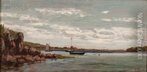 York Harbor, Maine Oil Painting - William Preston Phelps