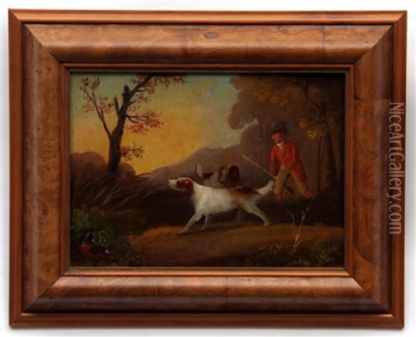 Huntsman And Hounds Oil Painting - Edwin Cooper
